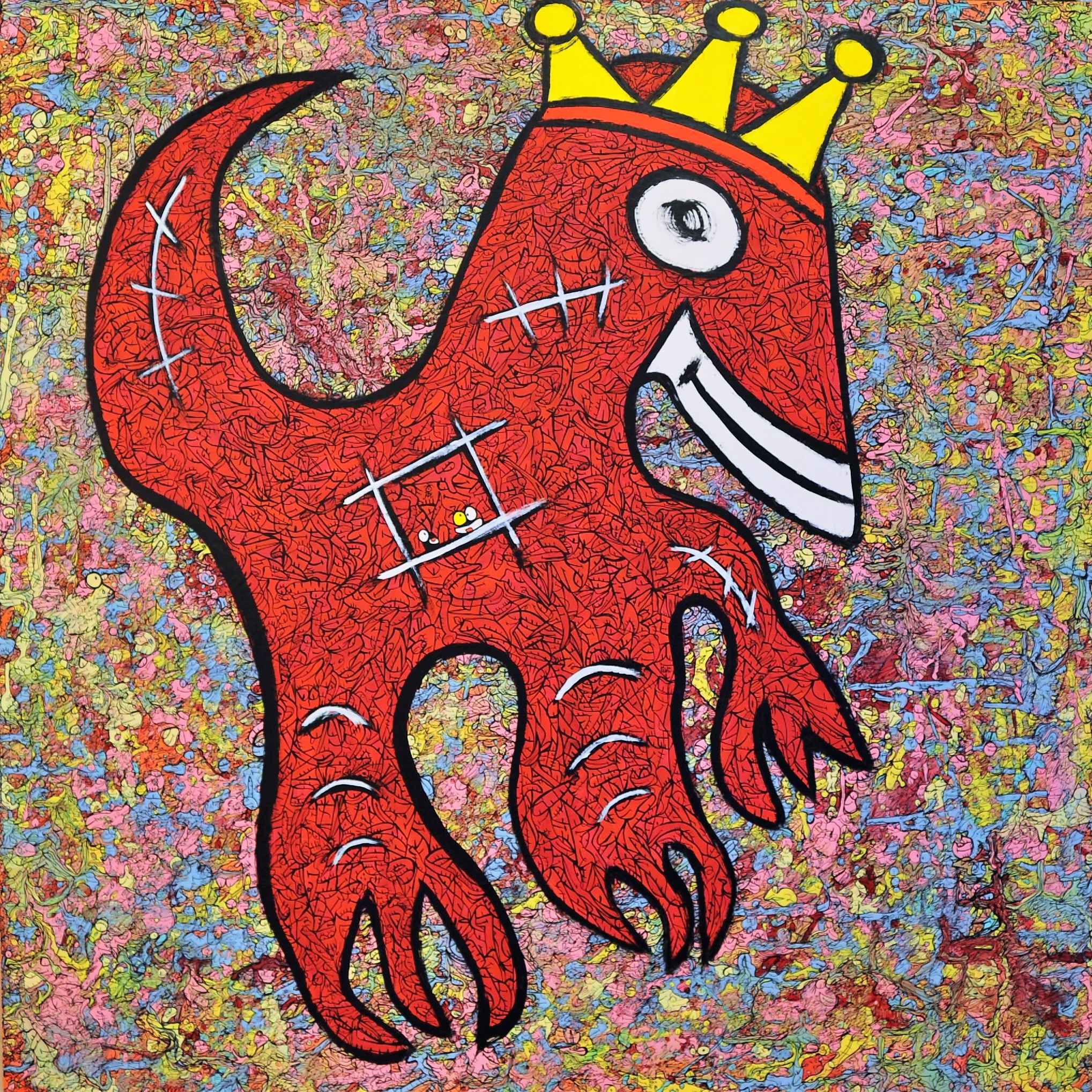 The King Is Dead Long Live The King Acrylic 2016-2017 Size 100x100 cm
